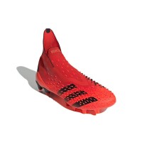 Бутсы Adidas Predator Freak+ Fg красные с черным